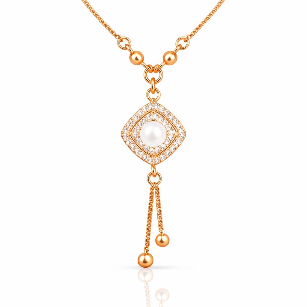 Celeste Pearl Halo Drop Necklace