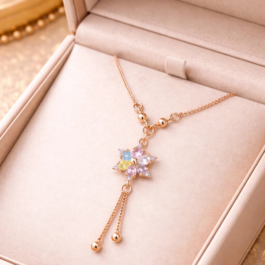 Roselle Colorburst Pendant Necklace β alternate view