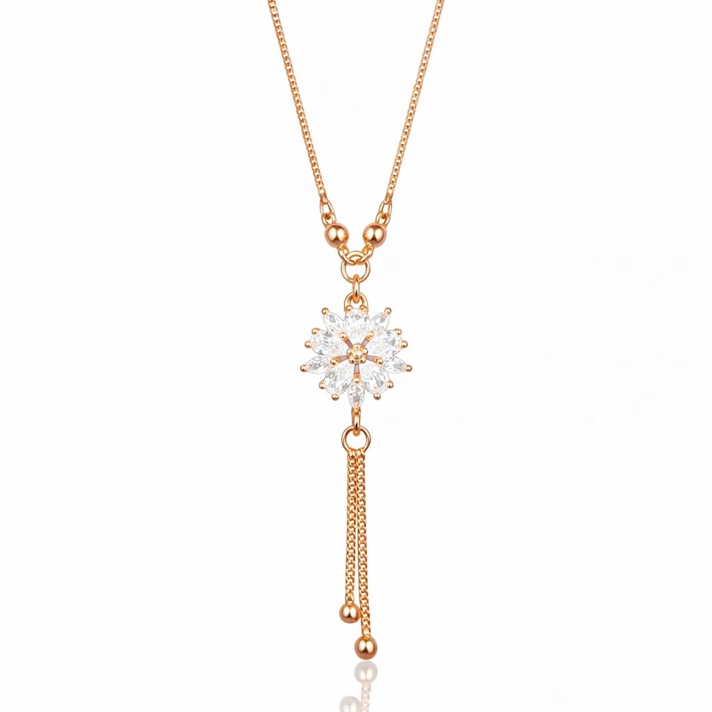 Celeste Crystal Bloom Drop Necklace
