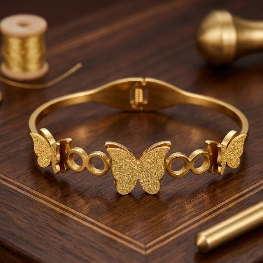Aurelia Butterfly Charm Link Bracelet β alternate view