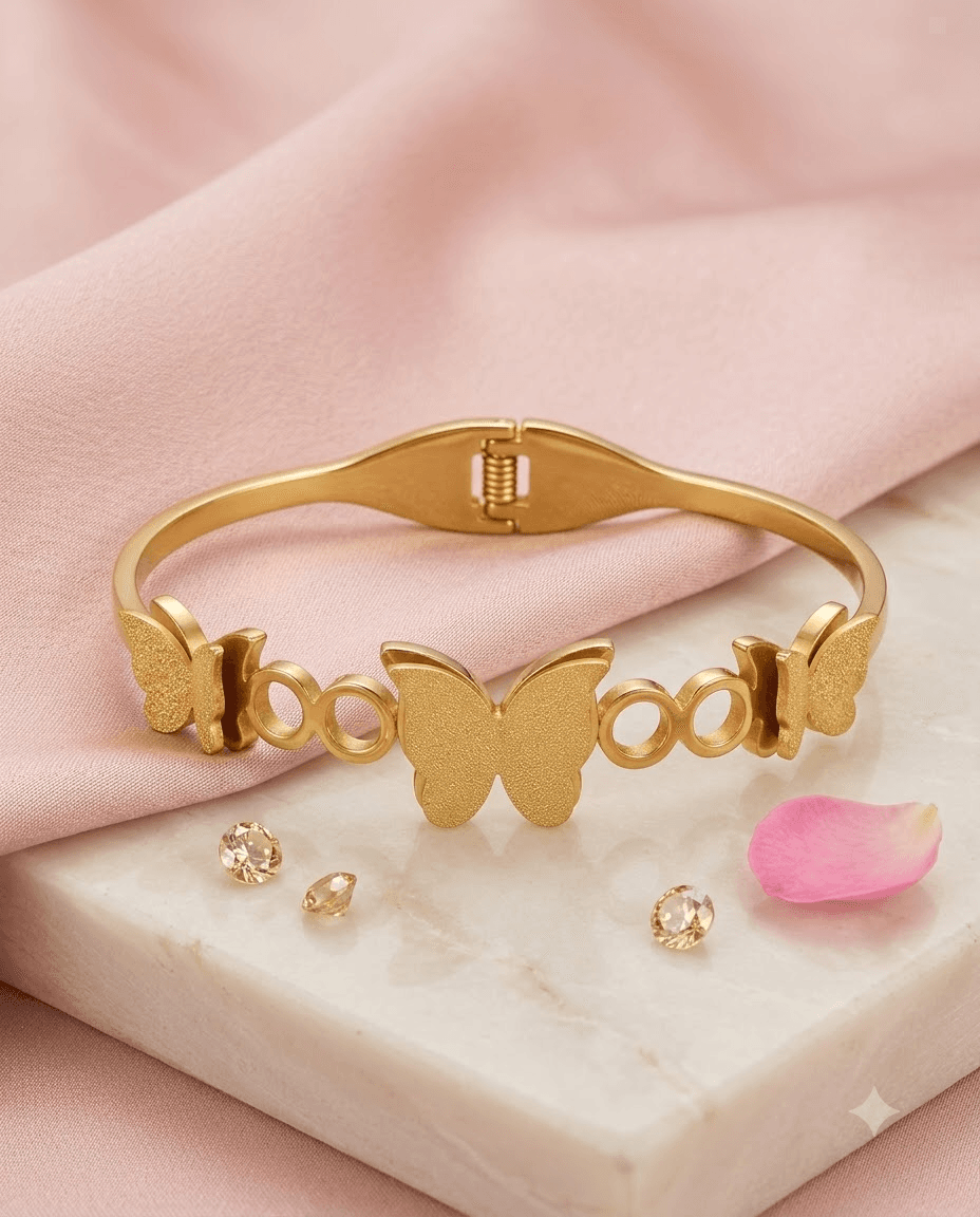 Aurelia Butterfly Charm Link Bracelet