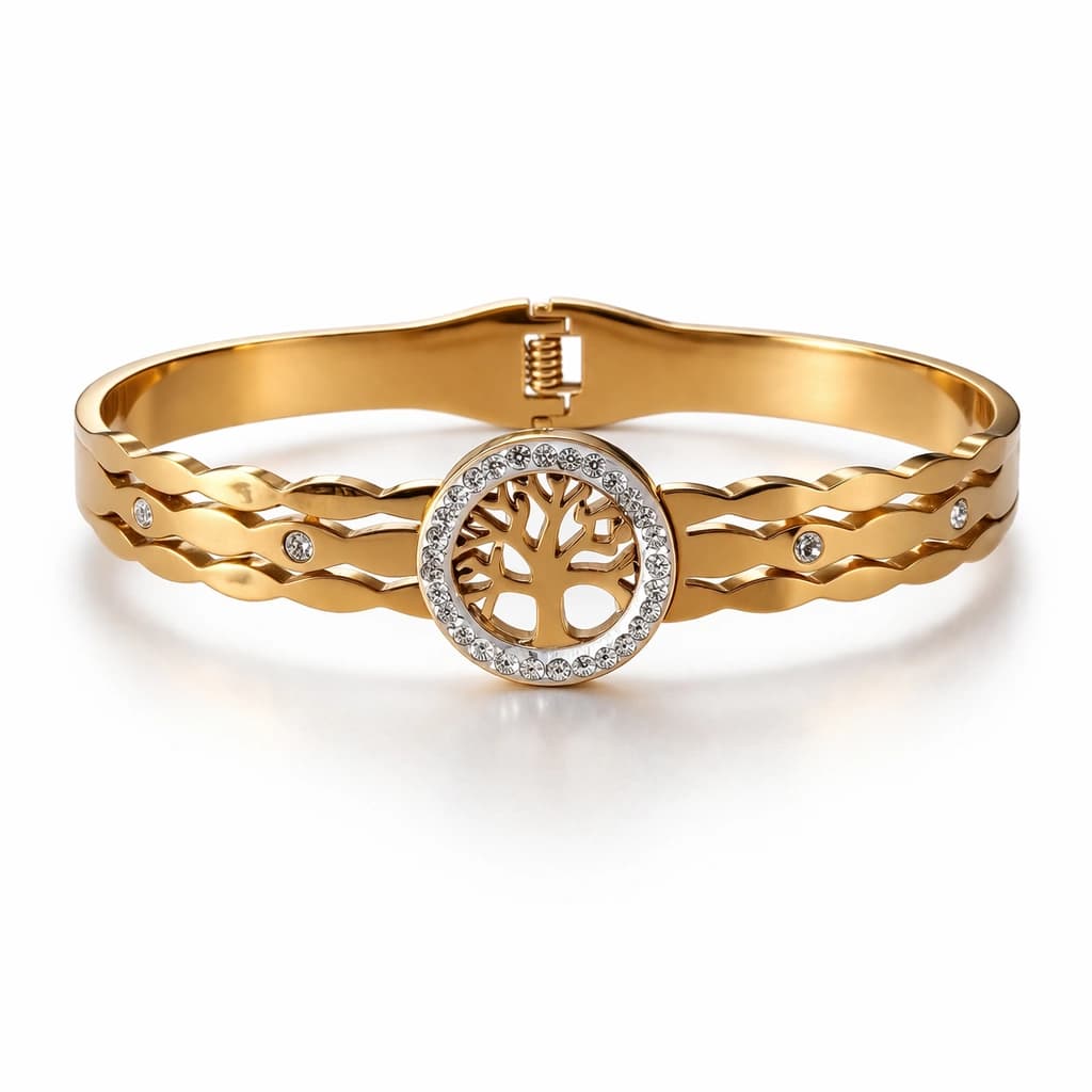 Aurelia Tree of Life Crystal Bracelet