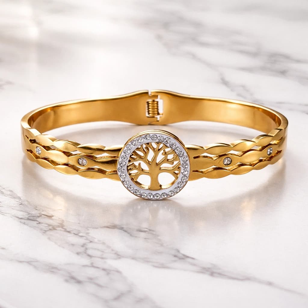 Aurelia Tree of Life Crystal Bracelet β alternate view