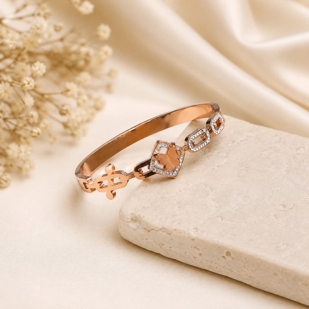 Aurelia Bloom Link Rose Gold Bracelet