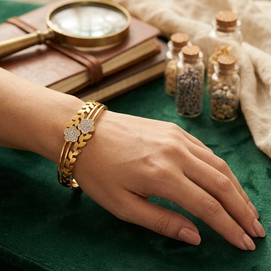 Aurelia Bloom Vine Crystal Bracelet β alternate view