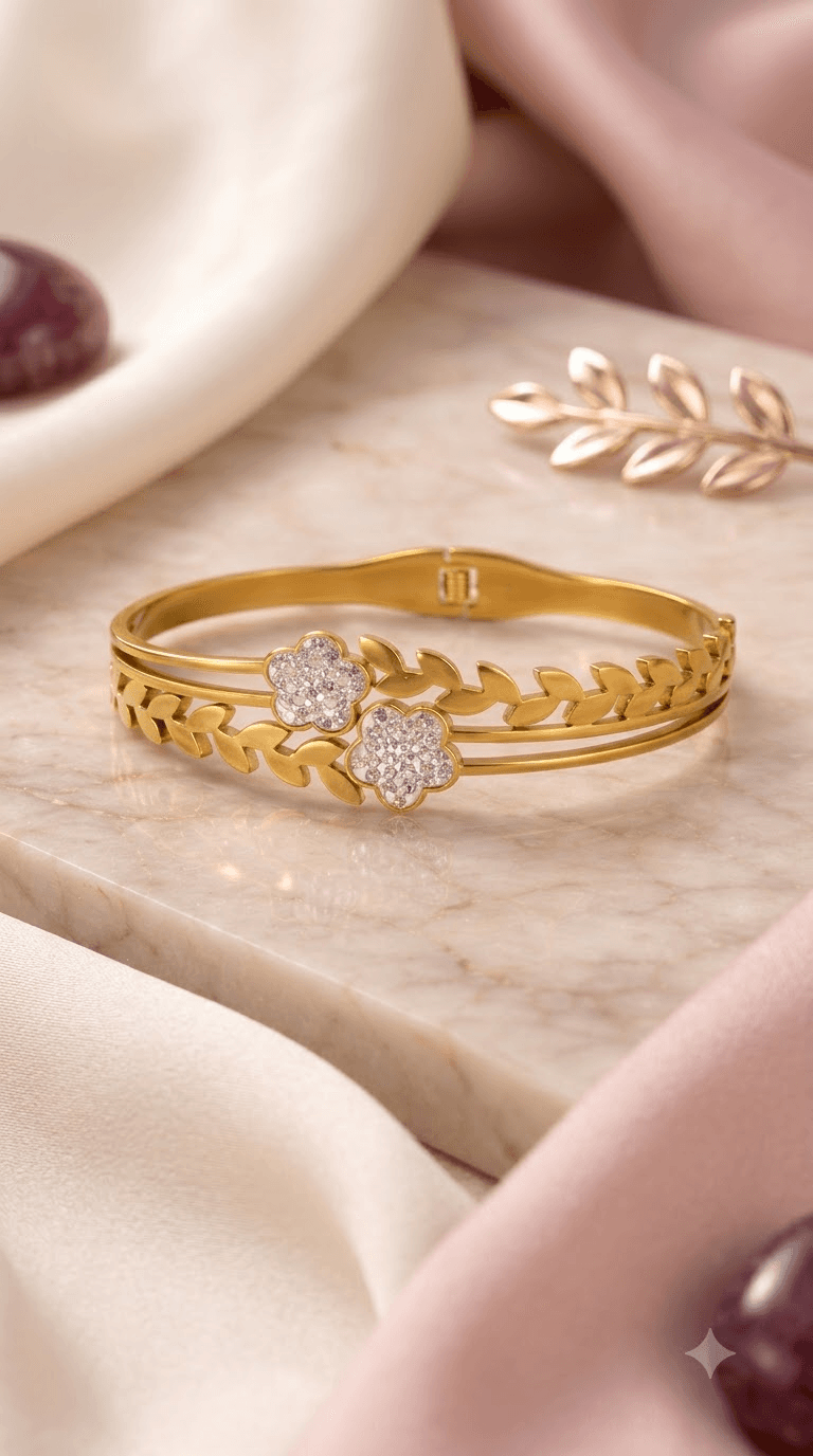 Aurelia Bloom Vine Crystal Bracelet