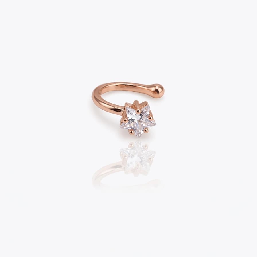 Celeste Star Crystal Rose Gold Nose Pin imitation Nose Pin by Soni De Nakhre